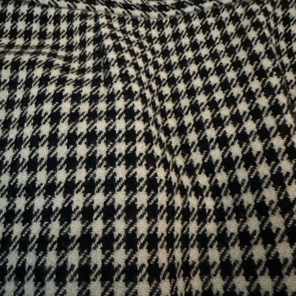 Vintage Wool Houndstooth Pencil Midi Skirt Lined Retro Classic - Picture 4 of 9